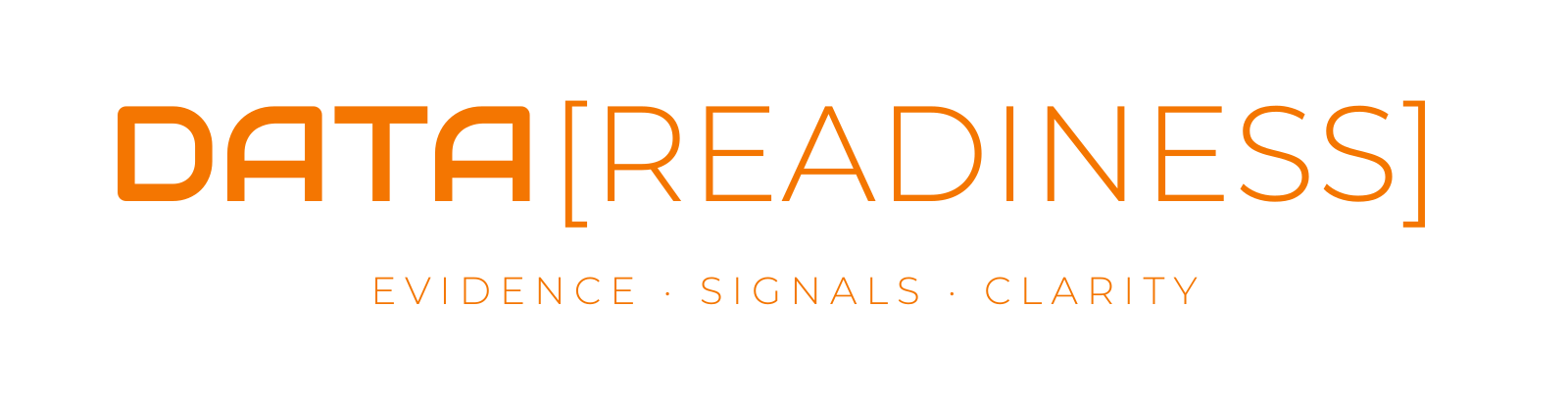 Data Readiness brand logo with slogan Data Readiness brand logo with slogan